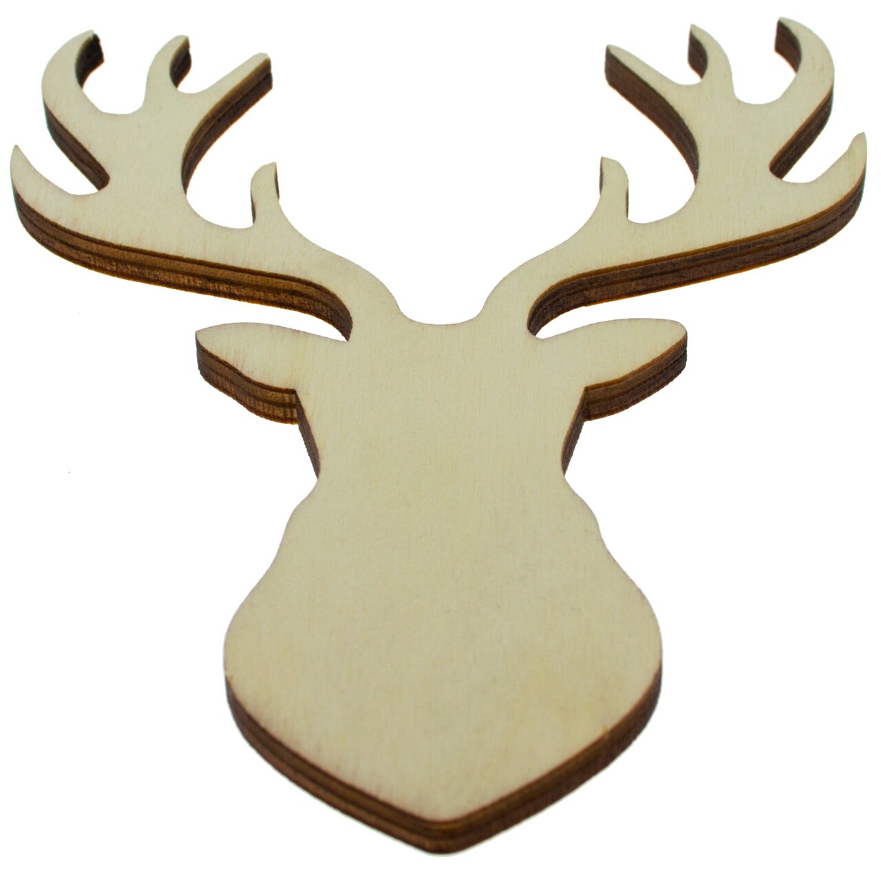 Unfinished Wooden Buck Deer Shape Cutout DIY Craft 4.7 Inches